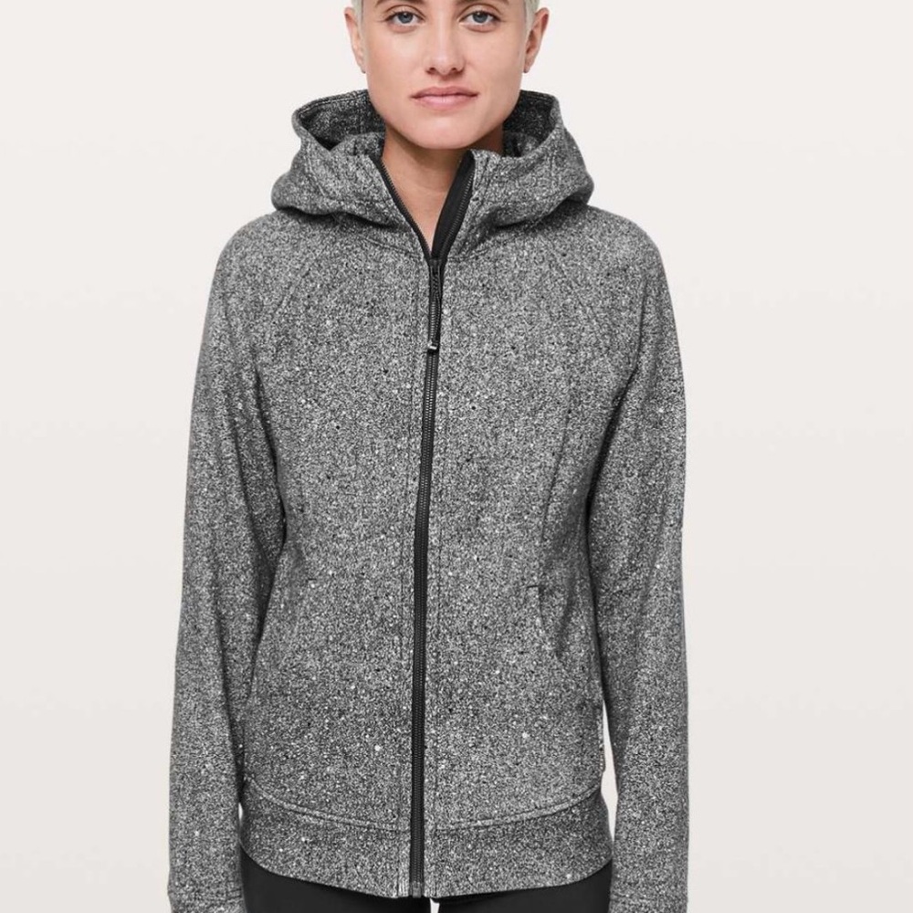 Lululemon Gray Speckled Scuba Zip-Up